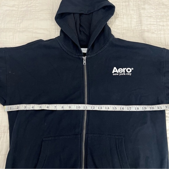 AEROPOSTALE Mens Black Full Zip Sweater Hoodie Size Small - Picture 7 of 11